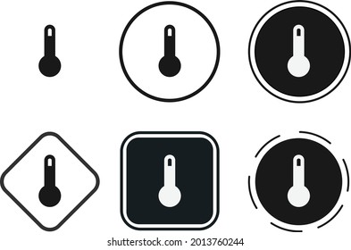 thermometer icon set. Collection of high quality black outline for web site design and mobile dark mode apps. Vector illustration on white background