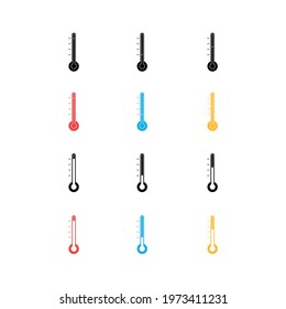 Thermometer icon set, eps 10