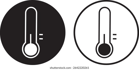 Thermometer icon set. flat vector bicolor icon,weather icons,Weather Sign,thermometer High and low temperature, icon collection on white symbol background.

