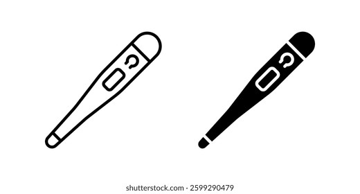 Thermometer icon set. for mobile concept and web design on white background