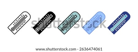 Thermometer Icon Set Multiple Style Collection