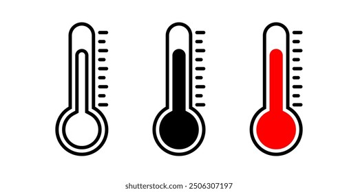 Thermometer icon set. temperature thermometer Symbol. Temperature sign. for mobile concept and web design. vector illustration on white background