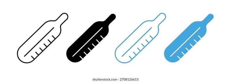 thermometer icon set. vector illustration