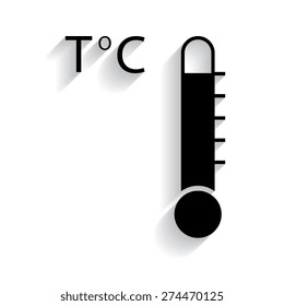  Thermometer icon with shadow