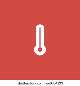 thermometer icon. sign design. red background