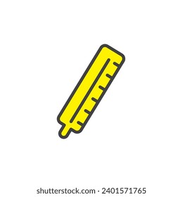 icono del termómetro. inicio de sesión para concepto móvil y diseño web. Icono de vector de contorno. Símbolo, ilustración del logotipo. Gráficos vectoriales