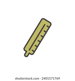 icono del termómetro. inicio de sesión para concepto móvil y diseño web. Icono de vector de contorno. Símbolo, ilustración del logotipo. Gráficos vectoriales