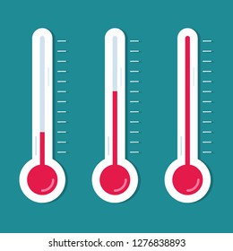 Thermometer icon. Thermometer sign. red color sign.