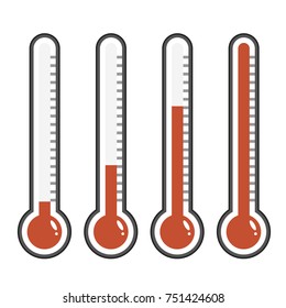 Thermometer icon. Thermometer sign. red color sign.