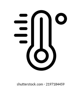 Icono del termómetro. señal termómetro en diseño plano de moda. ilustración vectorial