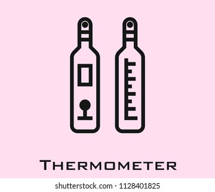 Thermometer icon signs