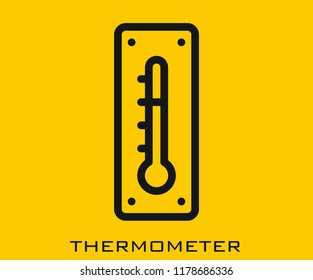 Thermometer icon signs