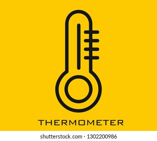Thermometer icon signs