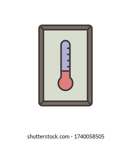 Icono del termómetro. Simple contorno coloreado vector de íconos de diversión para ui y ux, sitio web o aplicación móvil