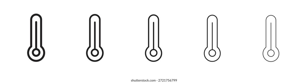 Thermometersymbol. Einfaches Gliederungsformat. Grafikelemente.
