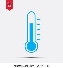 Thermometer Icon. Simple Sign Of Temperature. Flat Symbol. Vector Illustration