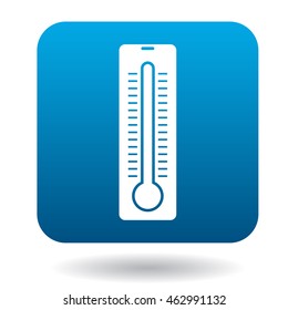 Thermometer icon in simple style on a white background