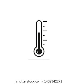 Thermometer icon simple symbol. Vector isolated flat sign.