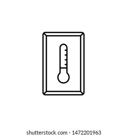 Thermometer icon. Simple thin line, outline vector of autumn icons for ui and ux, website or mobile application