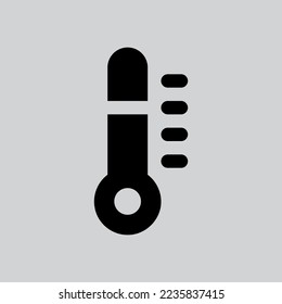 Thermometer icon in solid style about laboratory, use for website mobile app presentation