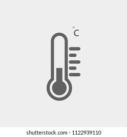 thermometer icon, stock vector illustration flat design style
