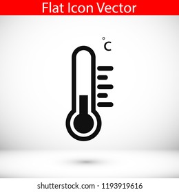 thermometer icon, stock vector illustration flat design style