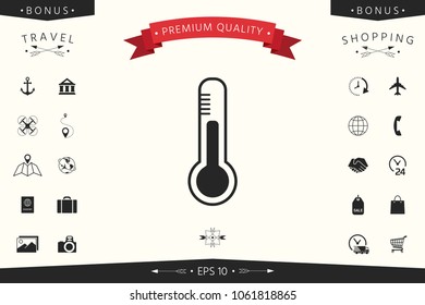 Thermometer icon. symbol