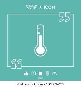 Thermometer icon. symbol