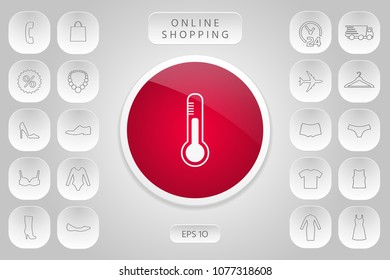 Thermometer icon. symbol