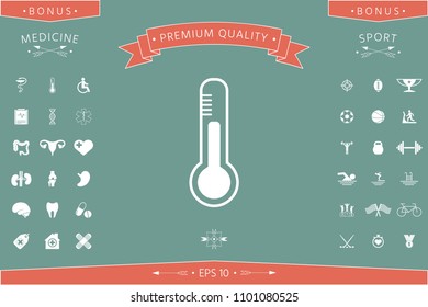 Thermometer icon. symbol