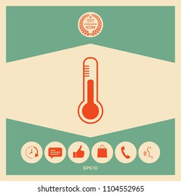 Thermometer icon. symbol