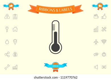 Thermometer icon. symbol