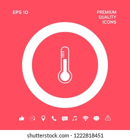 Thermometer icon symbol. Graphic elements for your design