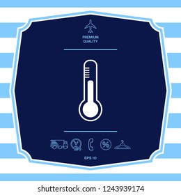 Thermometer icon symbol. Graphic elements for your design