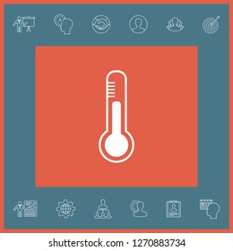 Thermometer icon symbol. Graphic elements for your design