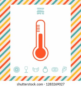 Thermometer icon symbol. Graphic elements for your design
