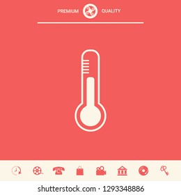 Thermometer icon symbol. Graphic elements for your design