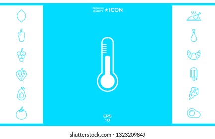 Thermometer icon symbol. Graphic elements for your design
