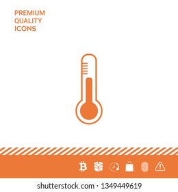 Thermometer icon symbol. Graphic elements for your design