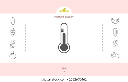 Thermometer icon symbol. Graphic elements for your design