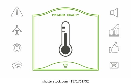 Thermometer icon symbol. Graphic elements for your design