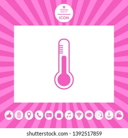Thermometer icon symbol. Graphic elements for your design