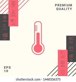 Thermometer icon symbol. Graphic elements for your design