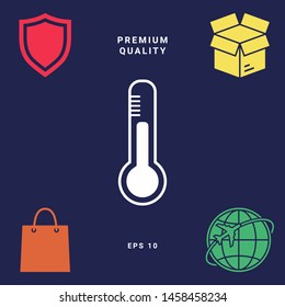 Thermometer icon symbol. Graphic elements for your design