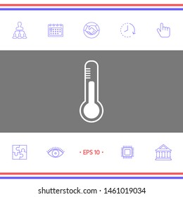 Thermometer icon symbol. Graphic elements for your design