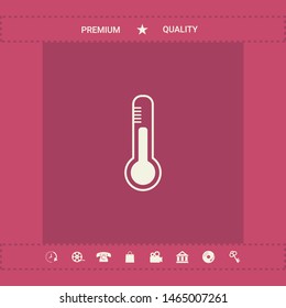 Thermometer icon symbol. Graphic elements for your design