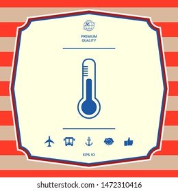 Thermometer icon symbol. Graphic elements for your design