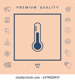 Thermometer icon symbol. Graphic elements for your design
