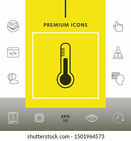 Thermometer icon symbol. Graphic elements for your design