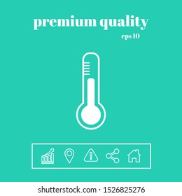 Thermometer icon symbol. Graphic elements for your design